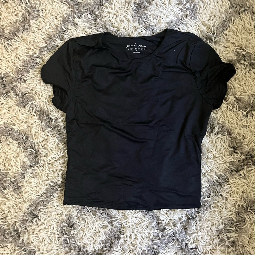 Black Women's Top by Pink Rose